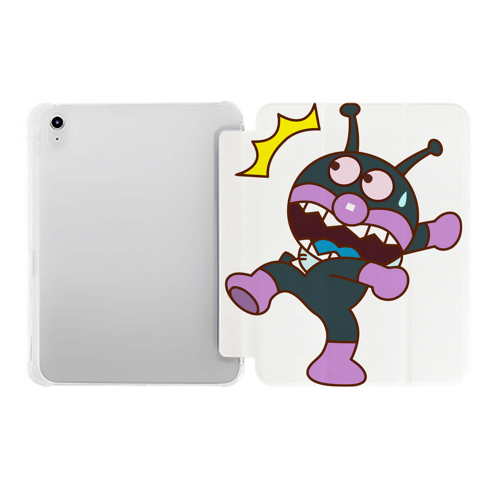 （画像用） アンパンマン Anpanman IPad ケース ペン収納付き 三つ折りスタンド PUレザー×シリコン 対応機種9.5/10.5/10.9インチ
